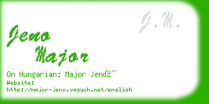 jeno major business card